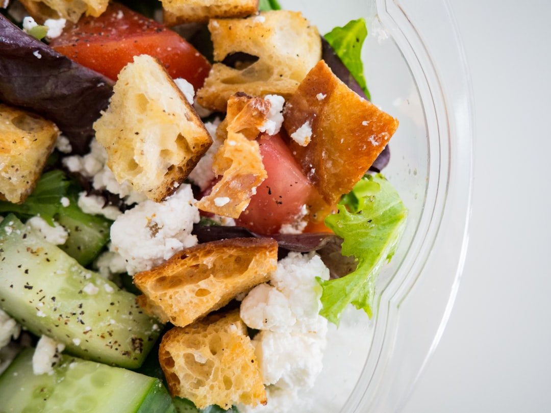 Traditional village salad with fresh vegetables feta and oregano